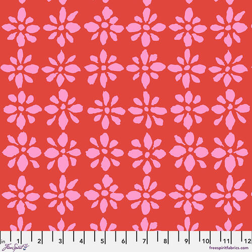 Free Spirit Kaffe Fassett - Snow Flower - Red || August 2024