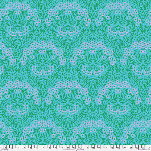 Free Spirit Michaelmas Daisy - Aqua || Kaffe x Morris & Co.
