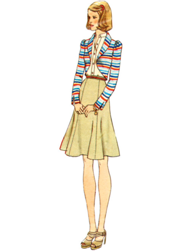 Simplicity Sewing Pattern 1970s Misses' Pants, Skirt and Jacket S3018
