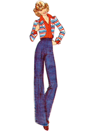 Simplicity Sewing Pattern 1970s Misses' Pants, Skirt and Jacket S3018