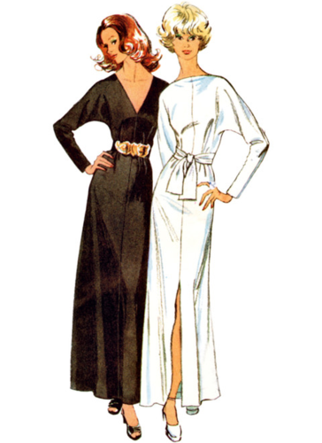 Simplicity Sewing Pattern 1970s Misses' Reversible Knit Dress Two Lengths S3046