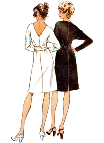 Simplicity Sewing Pattern 1970s Misses' Reversible Knit Dress Two Lengths S3046