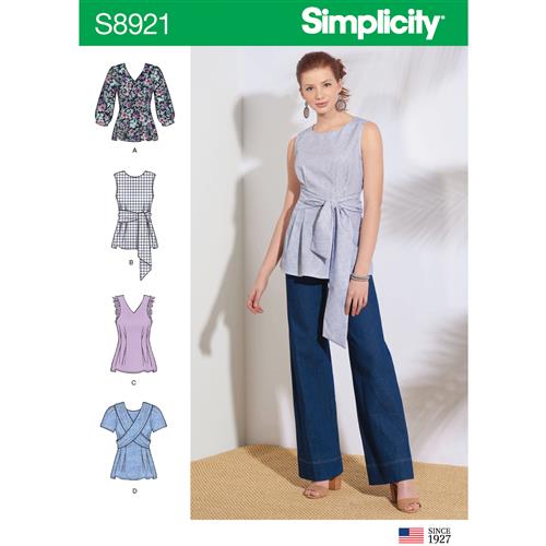 Simplicity Pattern 8921 Misses' Misses' Tops