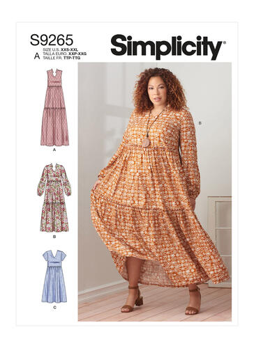 Simplicity Sewing Pattern Misses Women s Tiered Dresses The Ribbon Rose