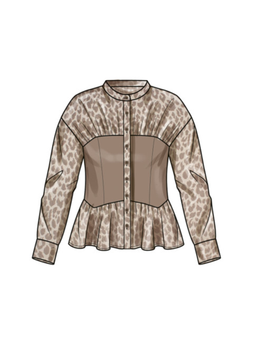 Simplicity Sewing Pattern Misses' Blouse with Collar, Sleeve Variations S9821