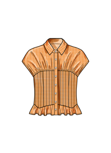 Simplicity Sewing Pattern Misses' Blouse with Collar, Sleeve Variations S9821