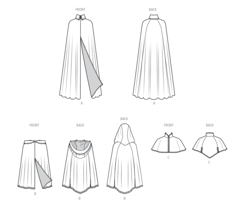 Simplicity Sewing Pattern Misses' Capelet and Cape in Two Lengths S9944