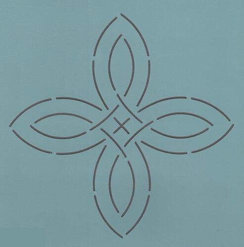 The Stencil Company Quilting Stencil - Vintage Pinwheel 9''