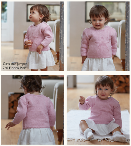 Sirdar Baby Star Jumper - Knitting Kit / Pattern