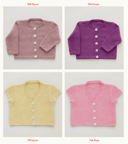 Sirdar Simple Baby V-Neck Cardigan - Knitting Kit/Pattern