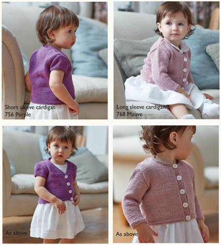 Sirdar Simple Baby V-Neck Cardigan - Knitting Kit/Pattern