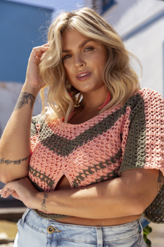 Circulo Crochet Pattern/Kit - Striped Cropped Top