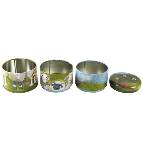 Emma Ball Felted Sheep Tall Stacking Tins