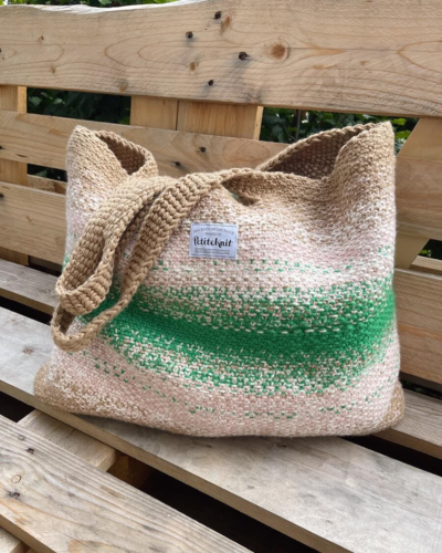 Petite Knit Technicolor Shopper - Knitting Pattern / Kit