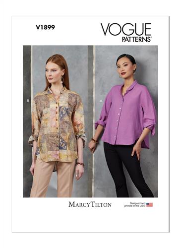 Vogue Pattern 1899 Misses' Shirts by Marcy Tilton V1899