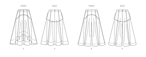 Vogue Patterns Misses' Skirt and Culottes V1987