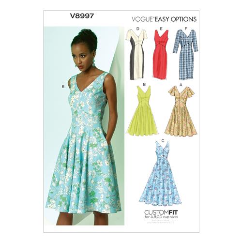 Vogue Pattern Misses' Dress V8997 | The Ribbon Rose