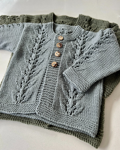 The Kiwi Stitch & Knit Co Abby Cardigan & Hat 8ply