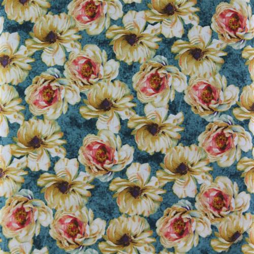 Wilmington Prints Marche De Fleur - Packed Floral Aqua