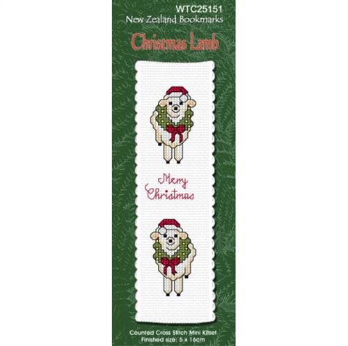 Lyn Manning Cross Stitch Kit Bookmark - Christmas Lamb | The Ribbon Rose