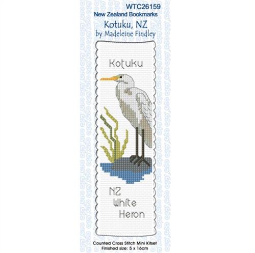 CraftCo Cross Stitch Kit Bookmark - Madeleine Findley's Kotuku