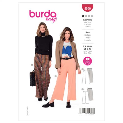 Burda Pattern 5969 Misses' Wide Leg Pants