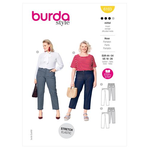 Burda Pattern 6103 Trousers & Pants | The Ribbon Rose