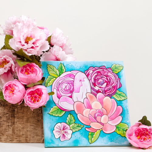 Faber-Castell Creative Studio-Paint by number- Floral