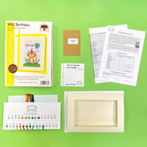 Bothy Threads Greeting Card Cross Stitch Kit - Wild Birthday