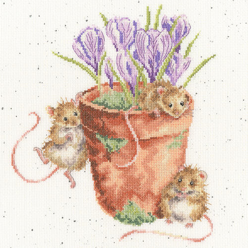 Bothy Threads Wrendale Designs Garden Friends Cross Stitch Kit The Ribbon Rose