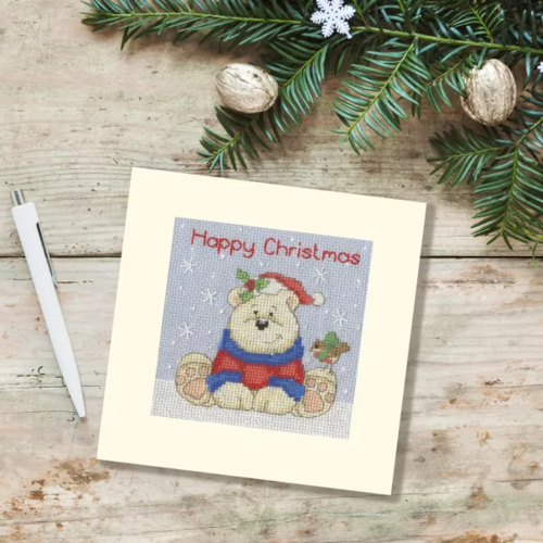 Bothy Threads Cross Stitch Kit - Christmas Card - Polar Pals