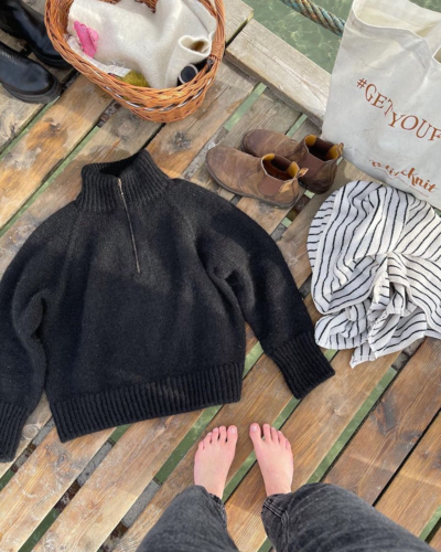 Petite Knit Zipper Sweater - Knitting Pattern / Kit
