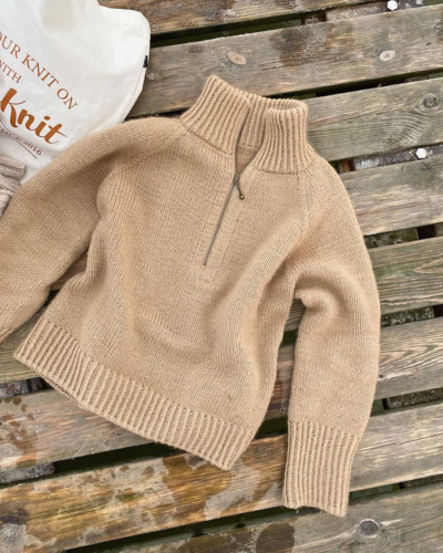Petite Knit Zipper Sweater - Knitting Pattern / Kit