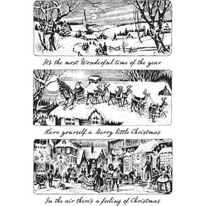 Stampers Anonymous Tim Holtz Cling Stamps - Holiday Scenes