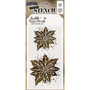 Stampers Anonymous Tim Holtz Layered Stencil - Poinsettia Due