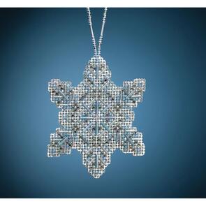 Mill Hill Counted Cross Stitch Ornament Kit 2.75"X3.25" Crystal Snowflake