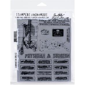 Stampers Anonymous Tim Holtz Cling Stamps 7"X8.5" - Examination