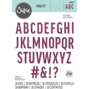 Sizzix  Thinlits Die Set 30PK - Bold Alphabet
