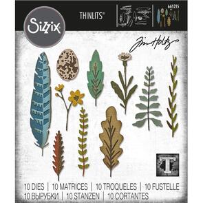 Sizzix Tim Holtz Thinlits Die Set 10PK - Funky Nature by