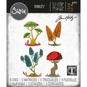 Sizzix Tim Holtz Thinlits Die Set 5PK - Funky Toadstools by