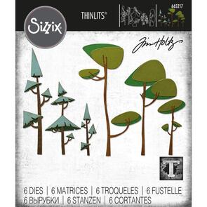Sizzix Tim Holtz Thinlits Die Set 6PK - Funky Trees by