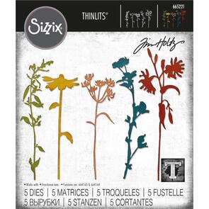 Sizzix Tim Holtz Thinlits Die Set 5PK - Wildflower Stems #3 by