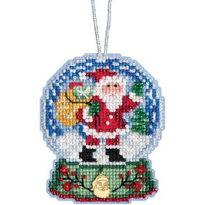 Mill Hill Cross Stitch Ornament Kit 3.25"X2.5" - Santa Snow Globe