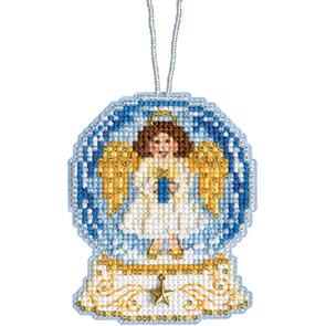 Mill Hill Cross Stitch Ornament Kit - Angel Snow Globe