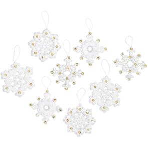 Bucilla Felt Ornaments Applique Kit Set Of 16 - Elegant Christmas Snowflakes