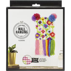 Fabric Editions  Latch Hook Wall Hanging Kit - Flowers