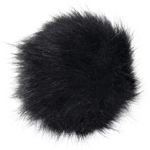 Pepperell Faux Fur Pom With Loop - Black