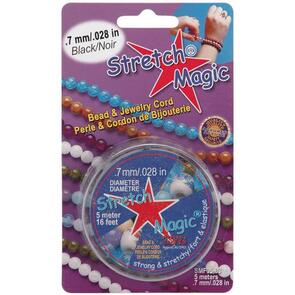Pepperell Stretch Magic Bead & Jewelry Cord .7mmX5m Black