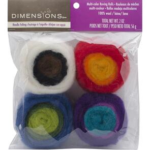 Dimensions  Feltworks Roving Rolls 2oz 4/Pkg (100% Wool)