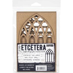Stampers Anonymous Tim Holtz Ecetera Cathedral Windows